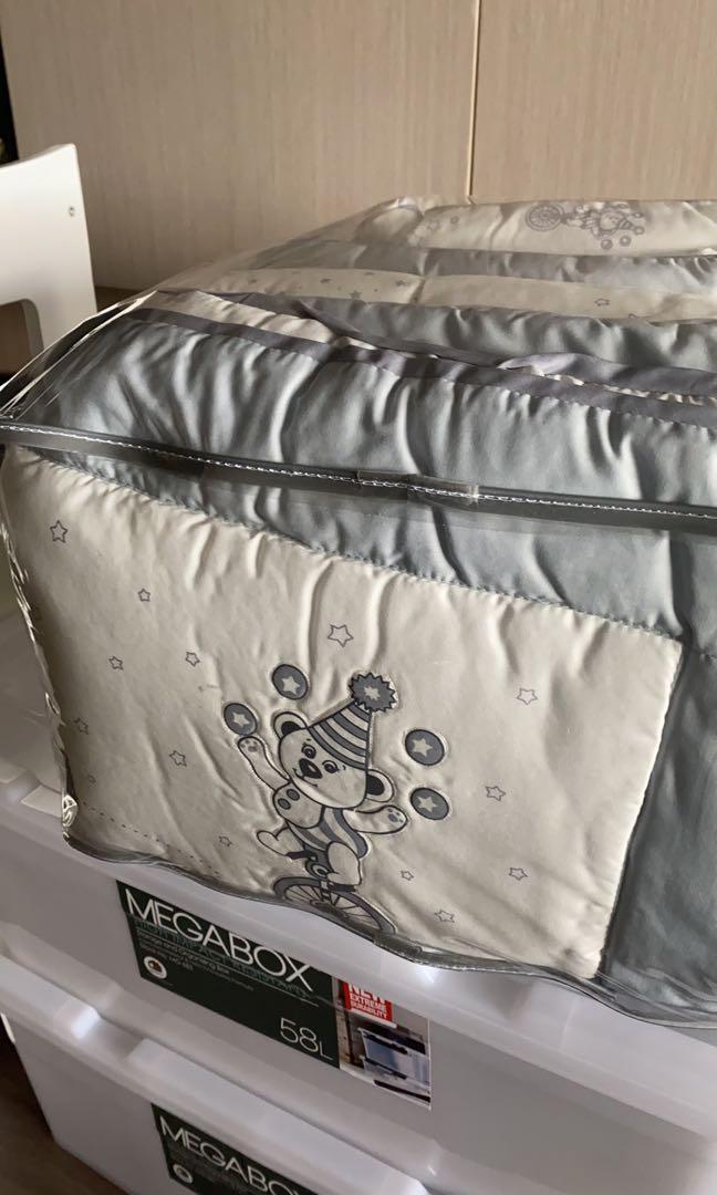 Cuddles Nursery Bedding Set (Category: Cots & Cribs) located in Quezon City. Submitted by dyc2015 (Listing ID 1136175792, Image 1). Description: baby crib bedding set - cotton crib reversible comforter - cotton crib bumper skirt - mattress padding - brand new, never used.