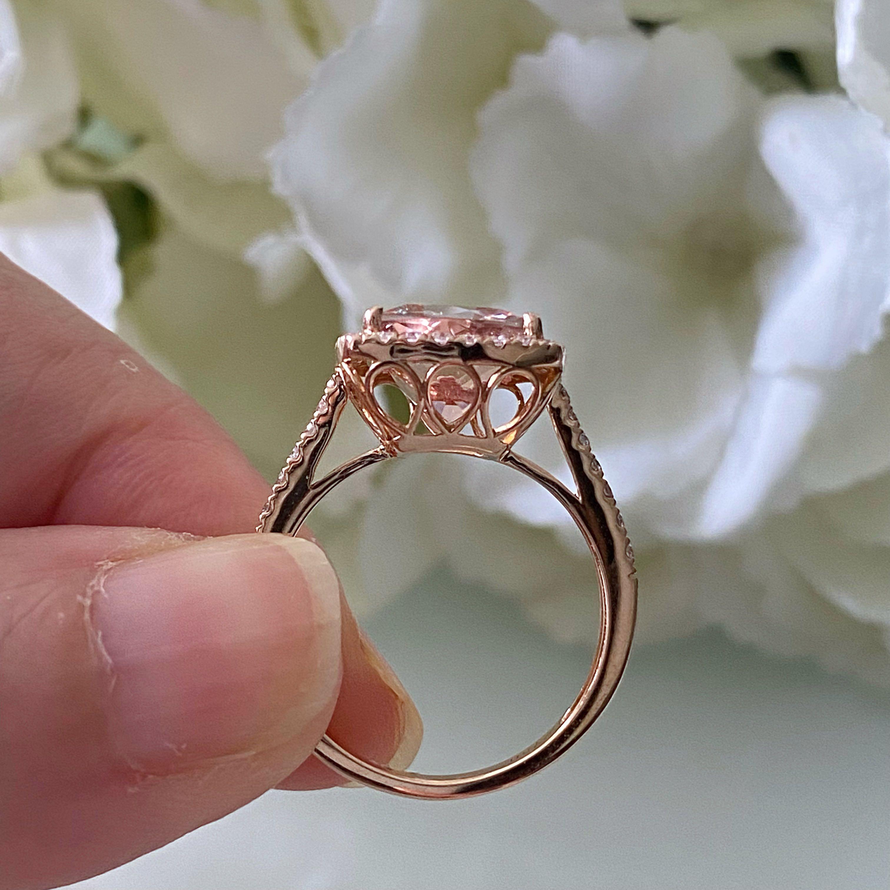 SOLD DAINTY Natural Morganite ring Women s Fashion Jewelry