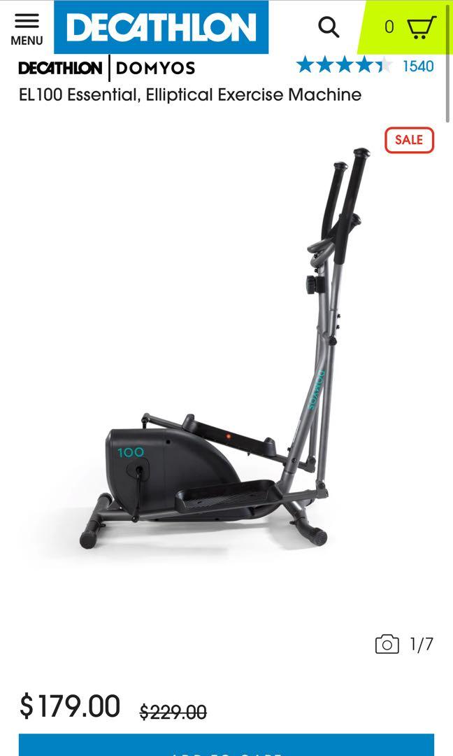Decathlon Elliptical Machine DOMYOS Sports Equipment Exercise Fitness Cardio Fitness Machines on Carousell