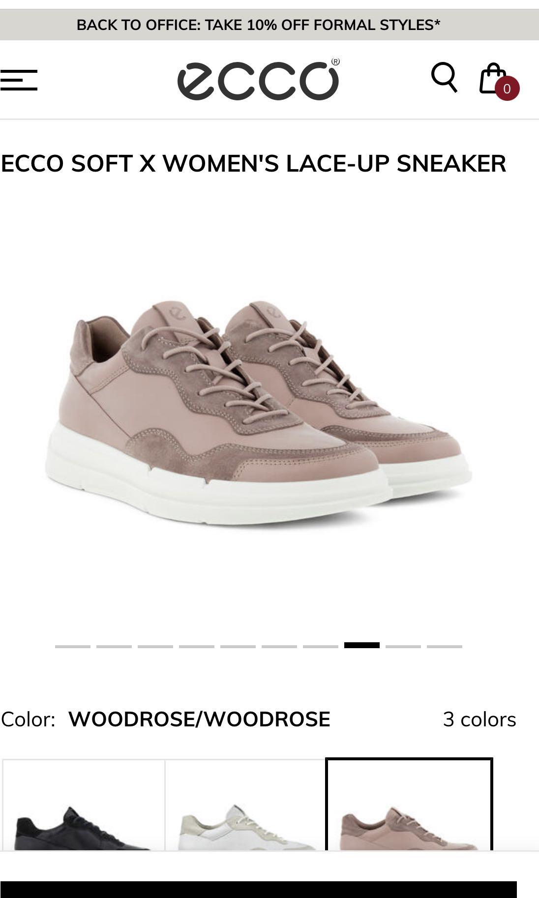 Ecco soft X lace-up, Women's Fashion, Footwear, Sneakers on Carousell - Main Image