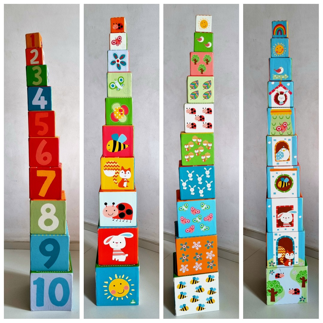 ELC stacking and nesting cubes, Hobbies & Toys, Toys & Games on Carousell