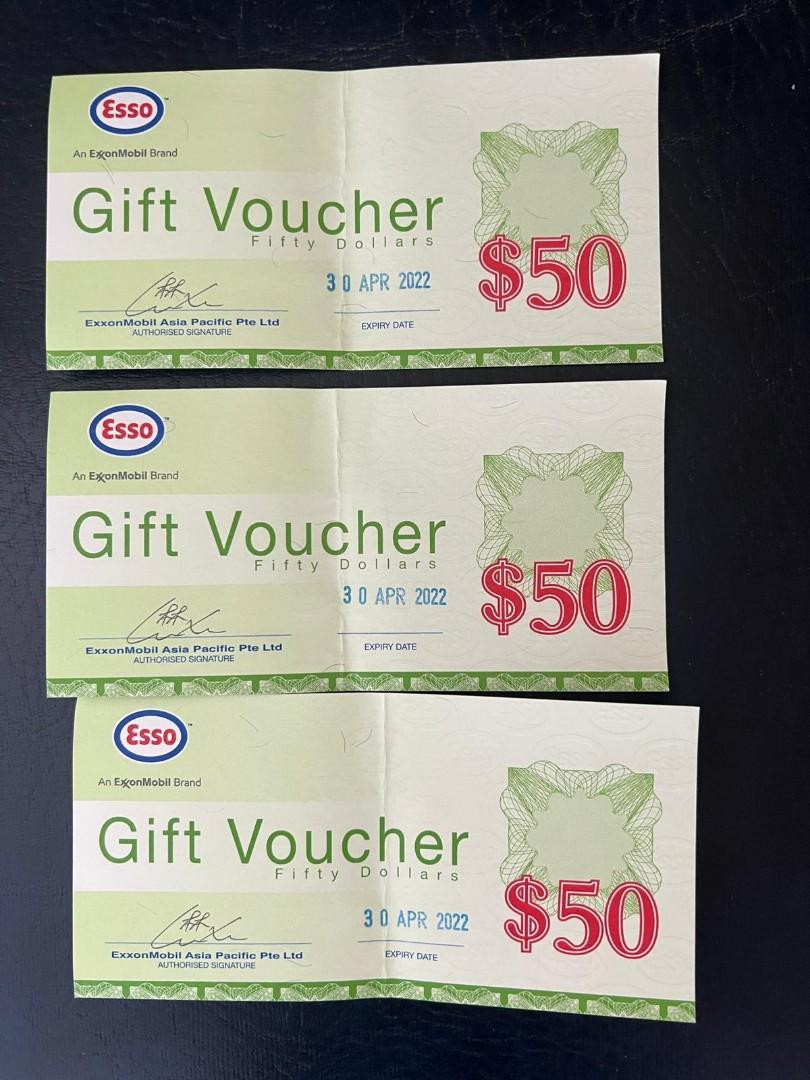 Esso ExxonMobil Vouchers, Tickets & Vouchers, Vouchers on ...