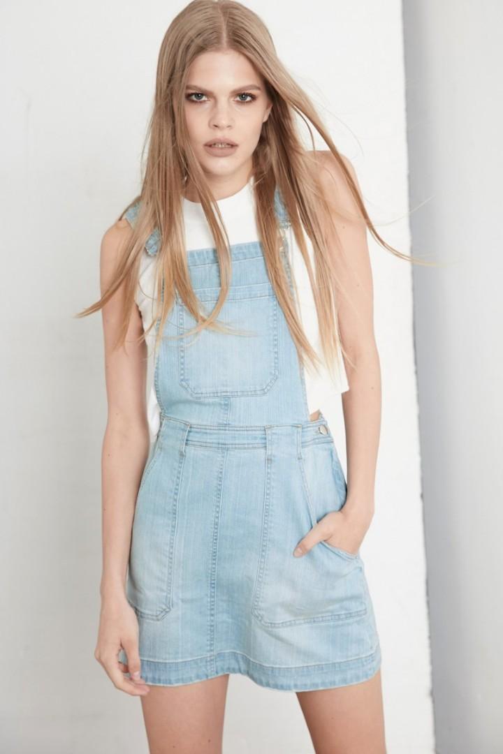 Dungaree Dress Light Wash Denim Dungarees Fashmob Denim Dungaree