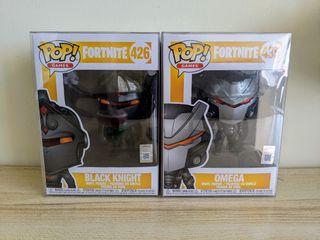 Funko Pop Fortnite SET SALE Black Knight Omega Games #426 #435
