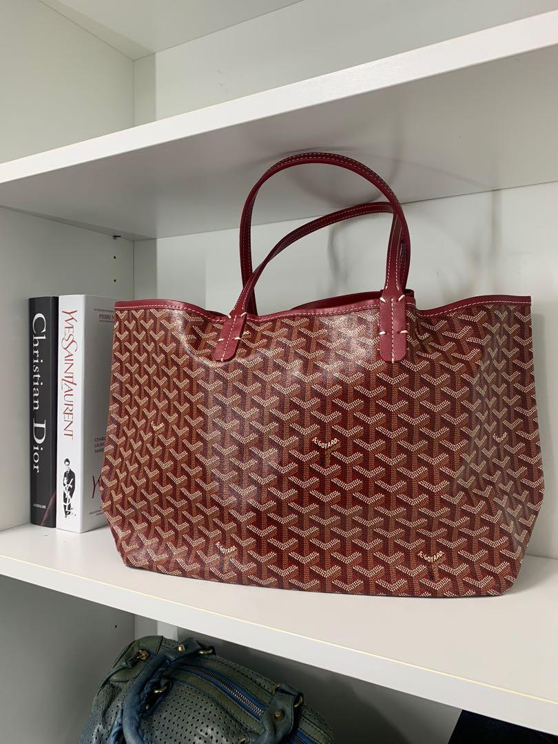 Goyard Mini Anjou Tote Bag In Chevroches Calfskin And Ine Canvas in Purple