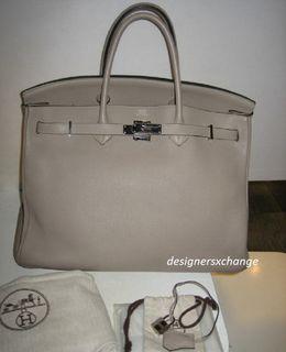 Hermes Birkin 40 Veau Togo Etoupe, Luxury, Bags & Wallets on Carousell