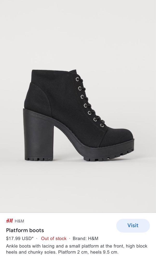 H and shop m platform boots