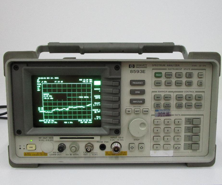 HP 8593E spectrum analyzer 9KHz22GHz OPT 041, Computers & Tech, Office