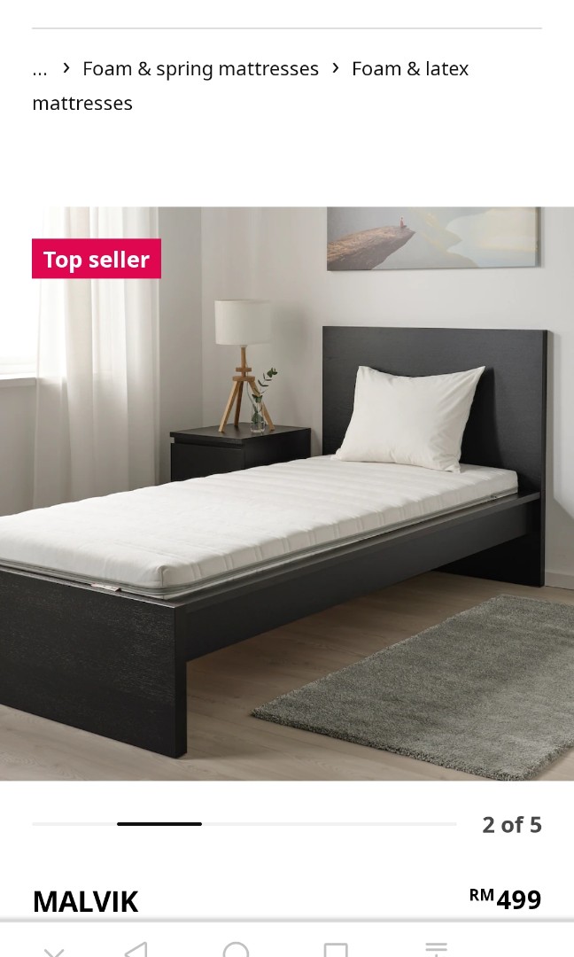 IKEA Malvik Mattress, Furniture & Home Living, Furniture, Bed Frames