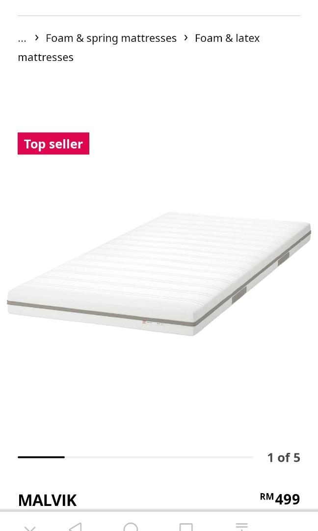 IKEA Malvik Mattress, Furniture & Home Living, Furniture, Bed Frames ...