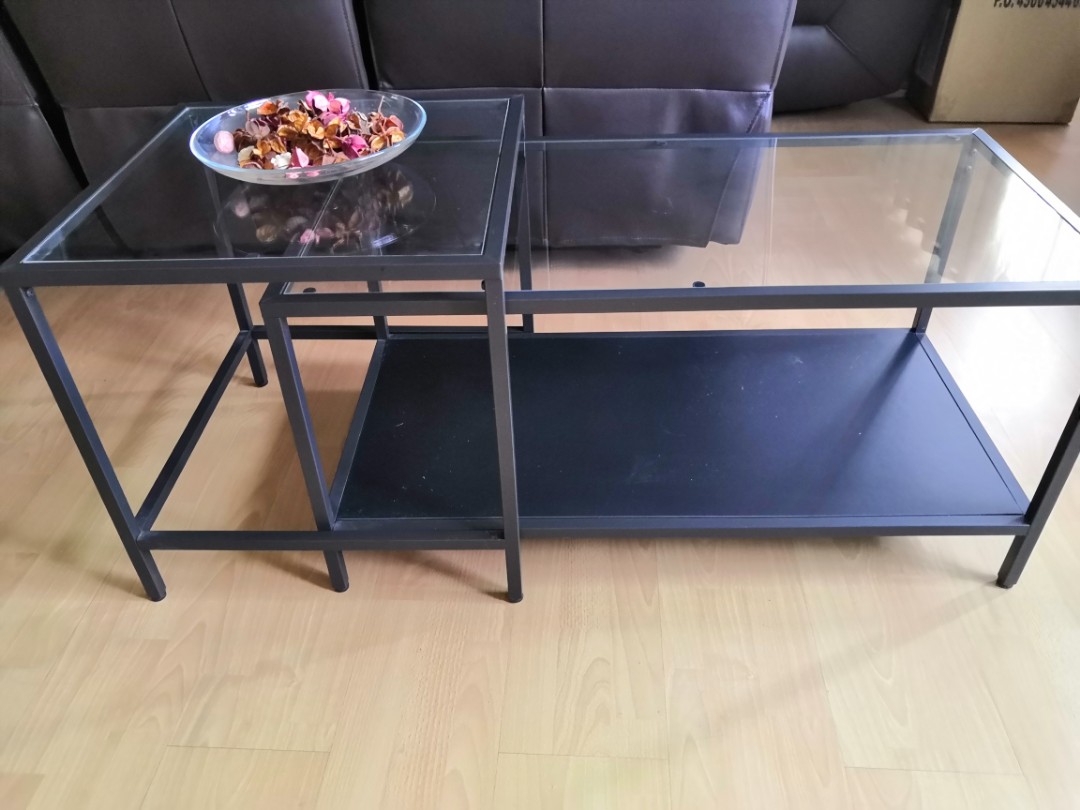 IKEA VITTSJO Glass Coffee Table, Furniture & Home Living, Furniture