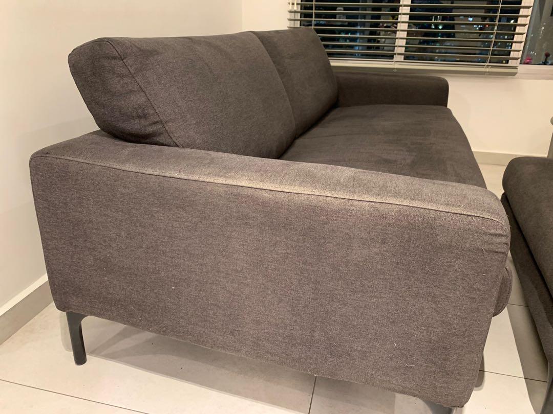 (Designer Fabric Sofa) King Living opera 2.5 seater with ottoman (still