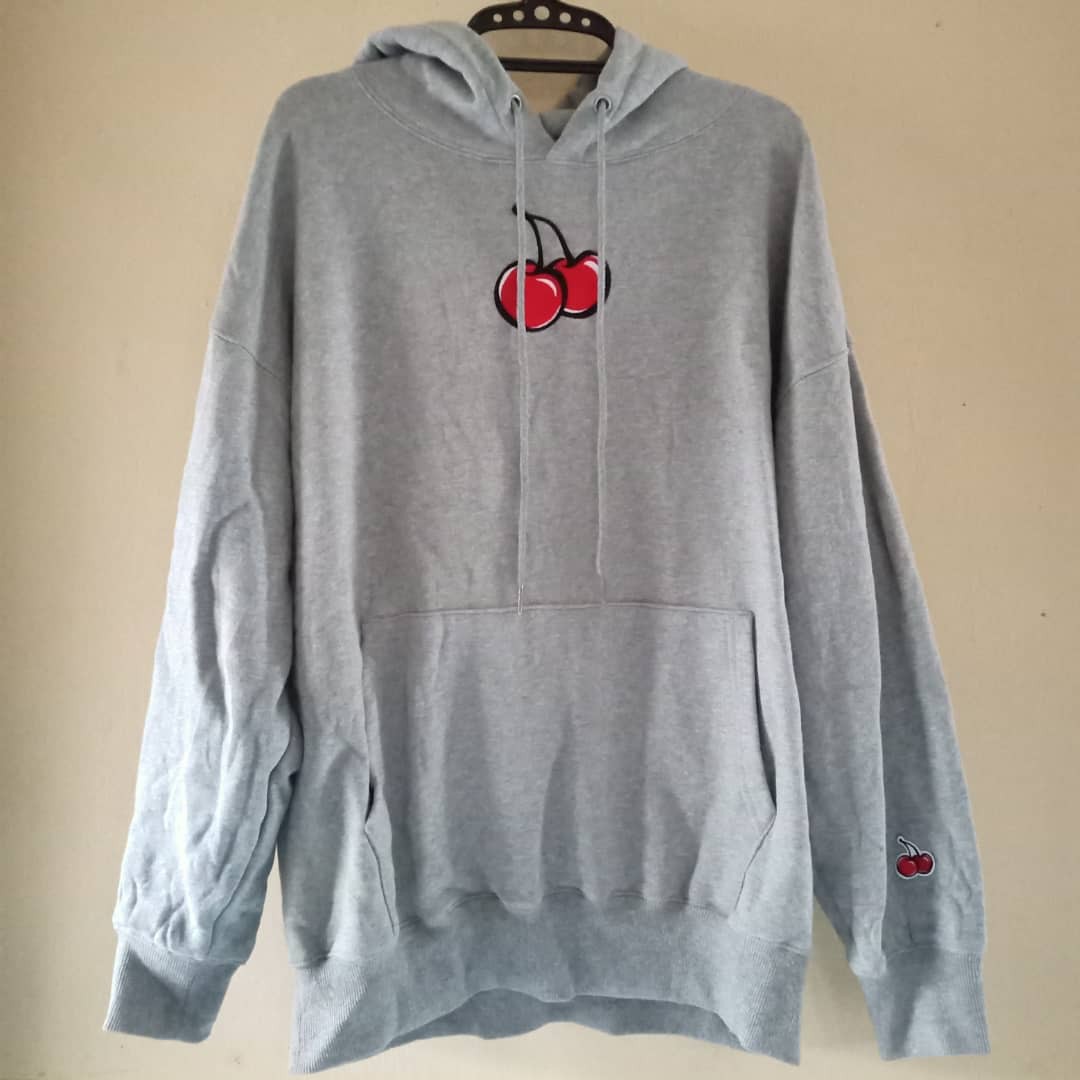Hoodie kirsh (UNI HEAVYWEIGHT SNAP DETAIL HOODIE [MELANGE GRAY])