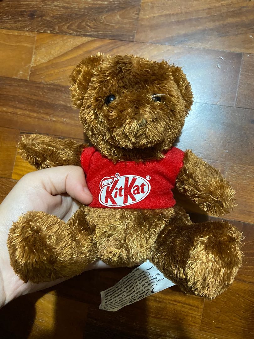 Kitkat teddy bear plushie, Hobbies & Toys, Toys & Games on Carousell