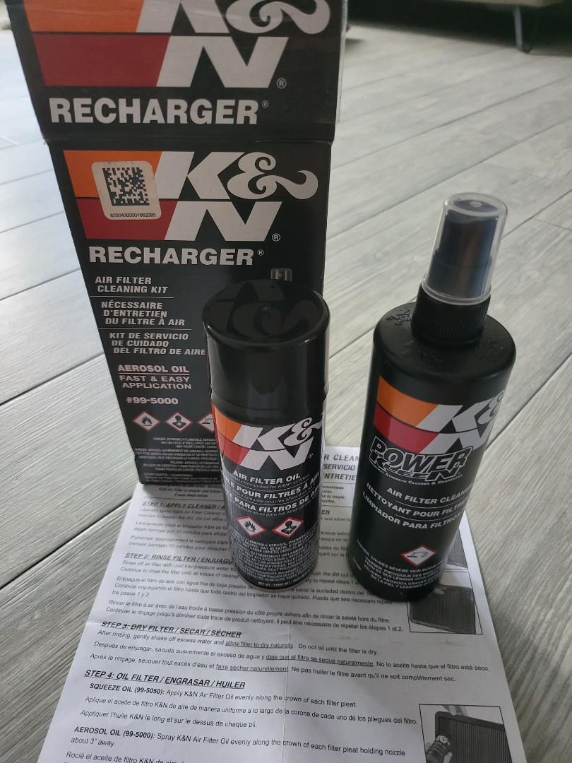 K&N Recharger Kit 99-5000. Limpiador y Aceite Spray