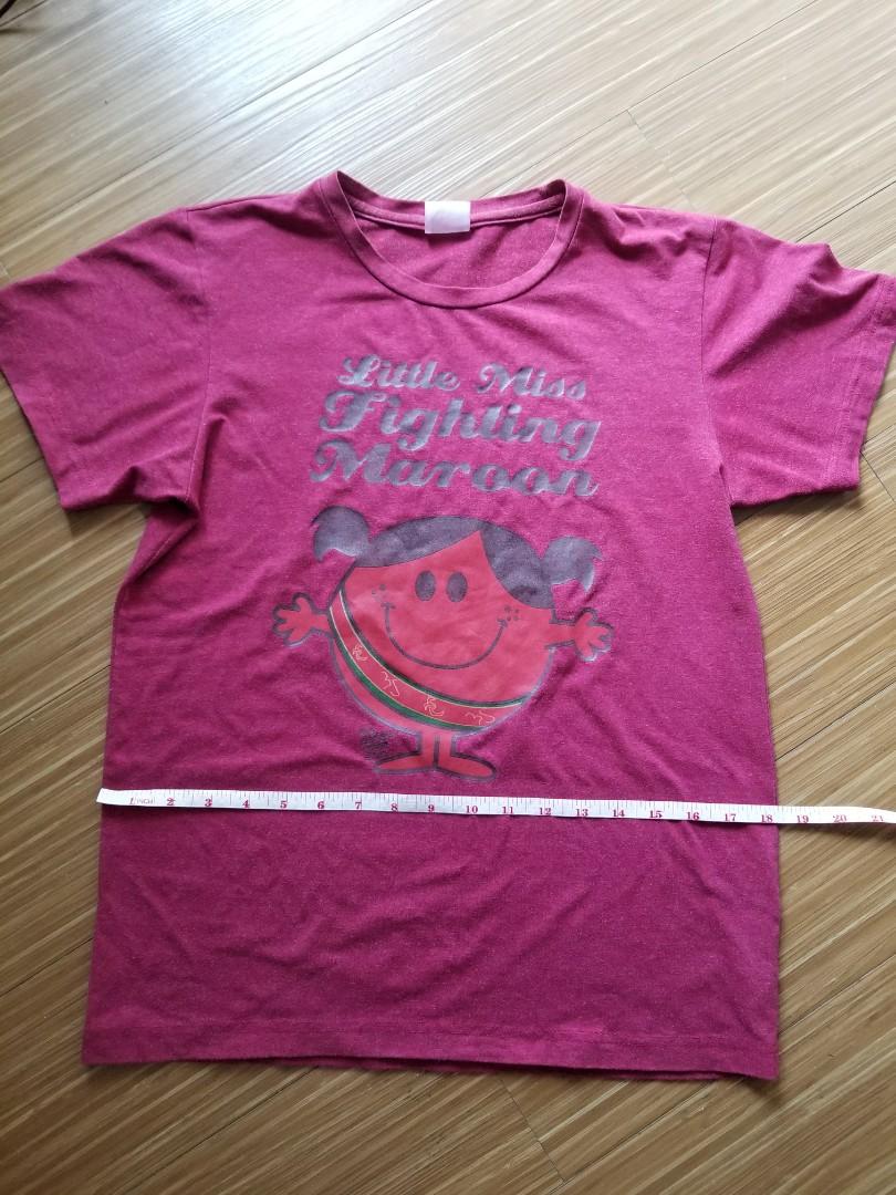 Little Miss Fighting Maroon shirt (Category: Shirts) located in Taguig. Submitted by icebeardeclutters (Listing ID 1136061891, Image 1). Description: pls see pictures for size approximation.