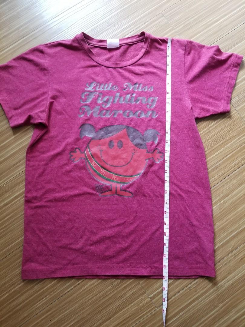 Little Miss Fighting Maroon shirt (Category: Shirts) located in Taguig. Submitted by icebeardeclutters (Listing ID 1136061891, Image 2). Description: pls see pictures for size approximation.