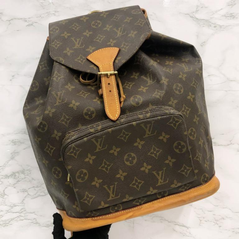 Louis Vuitton Bag Monogram Women's Men's Rucksack Backpack Montsuri Gm  M51135 Brown