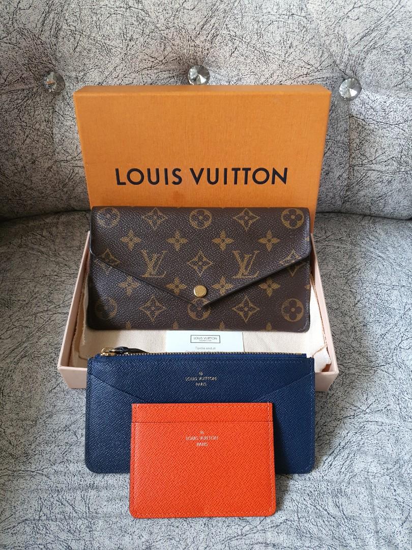 LOUIS VUITTON Leather Zippy Jeanne Insert Wallet Blue