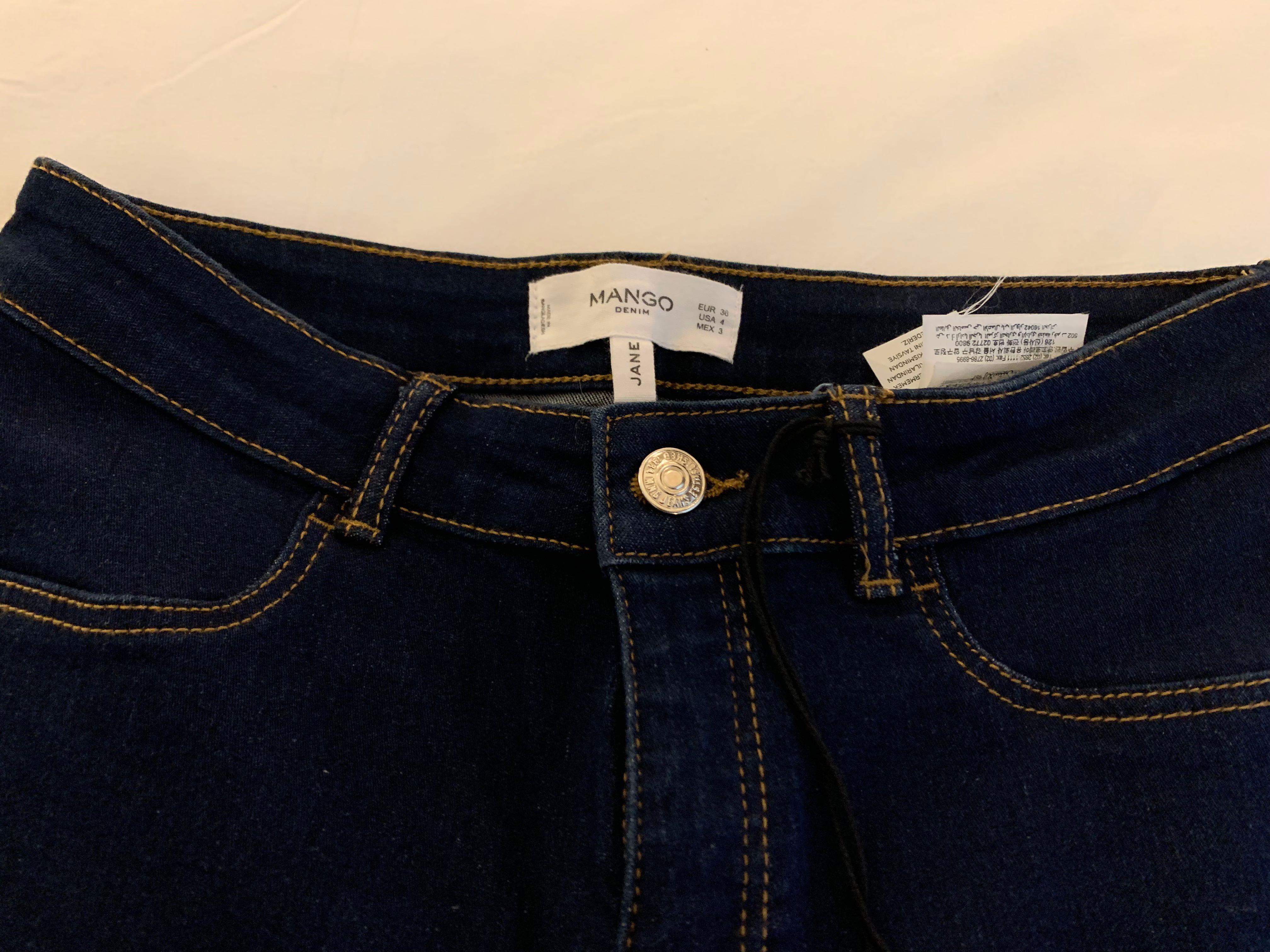 Mango skinny jeans darkblue, Fesyen Wanita, Pakaian Wanita, Bawahan di  Carousell