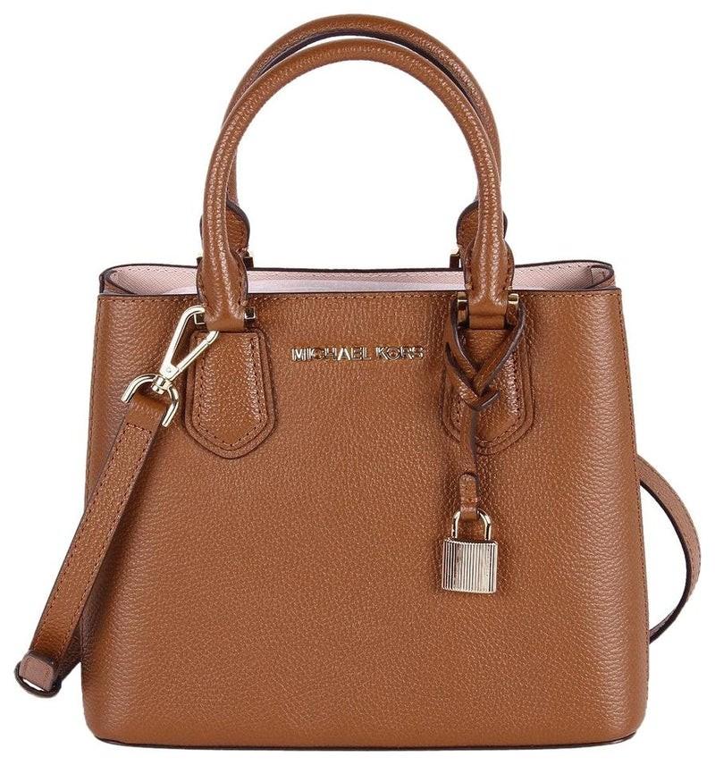 Michael Kors Adele Medium Brown Leather Satchel