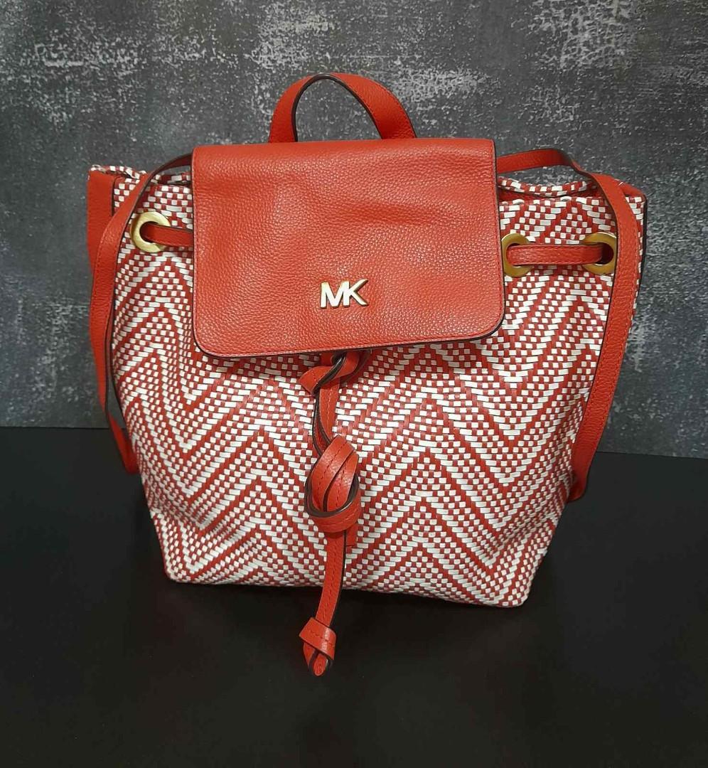Junie medium woven leather backpack 2025
