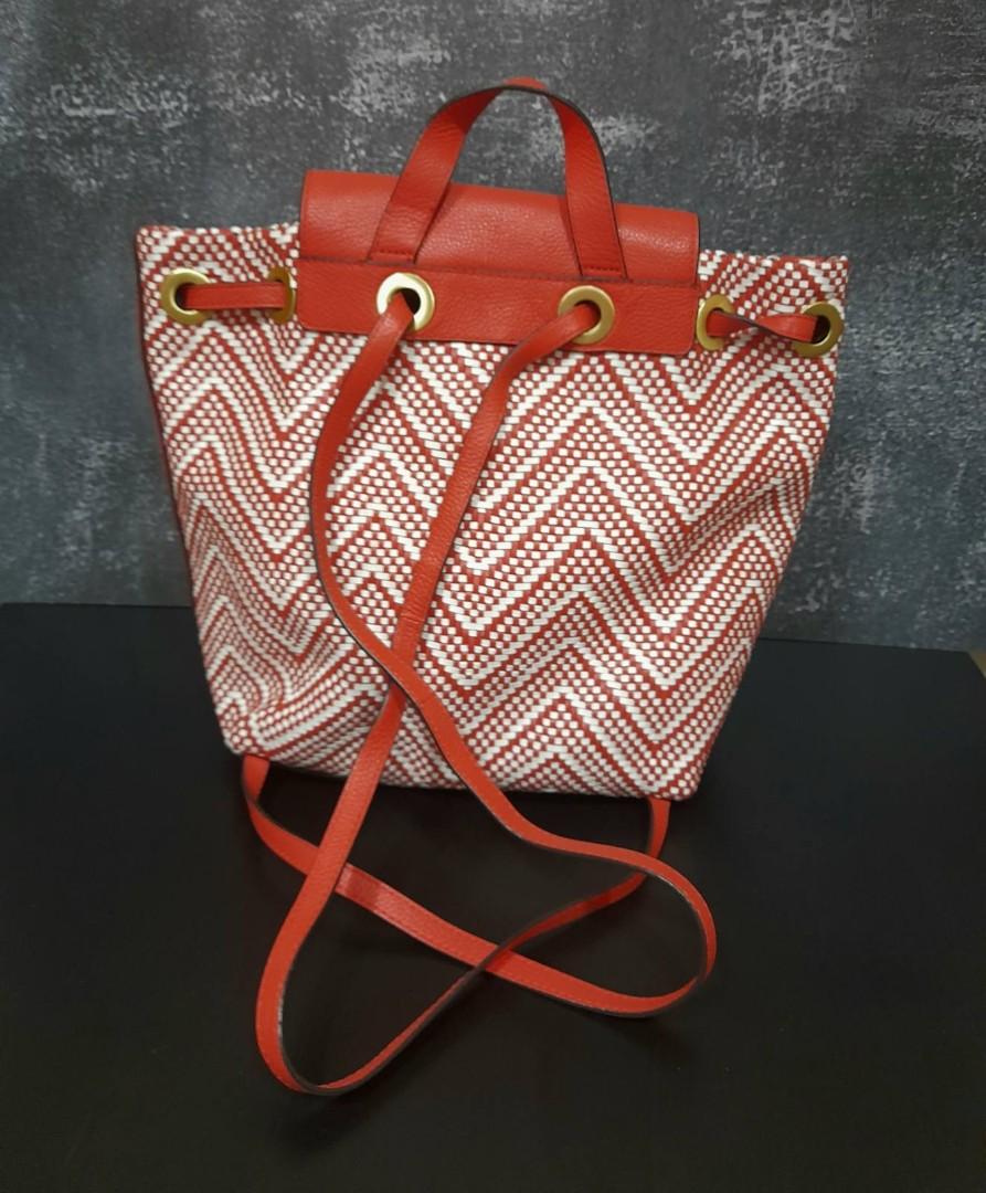 MICHAEL KORS Junie Woven Leather Backpack Luxury Bags Wallets on Carousell