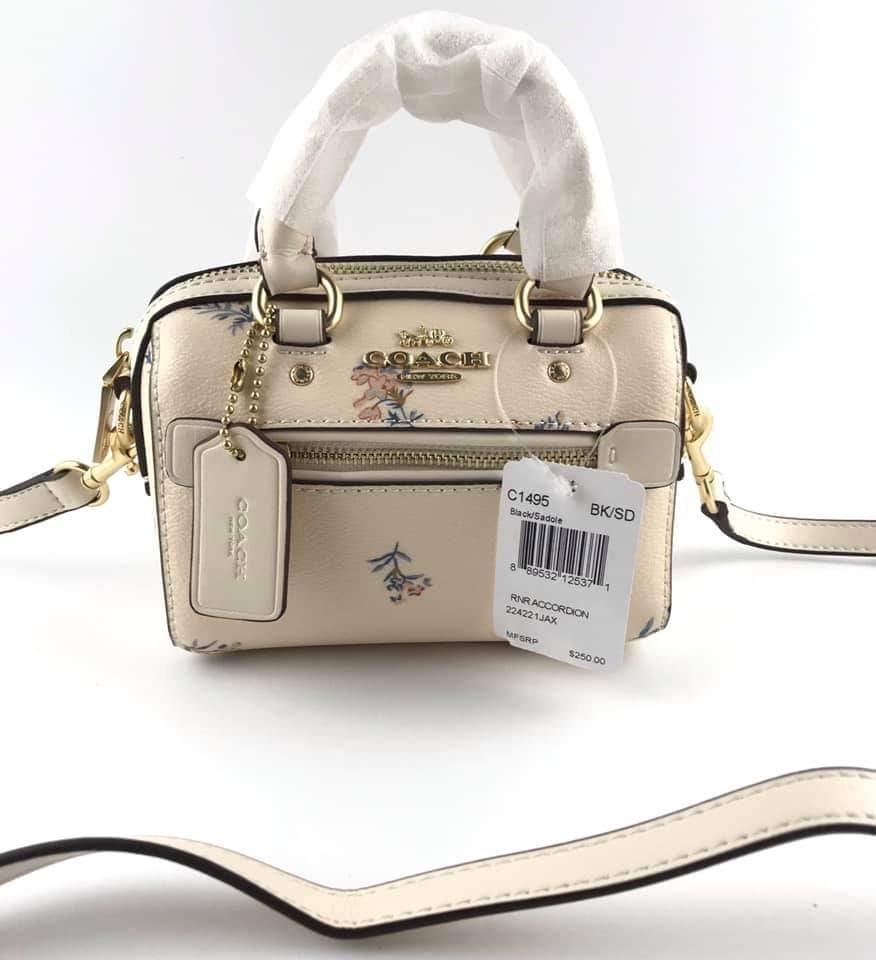 Coach Women's Micro Rowan Crossbody Floral Dandelion Mini Boston Bag, Style  1495. : : Clothing, Shoes & Accessories