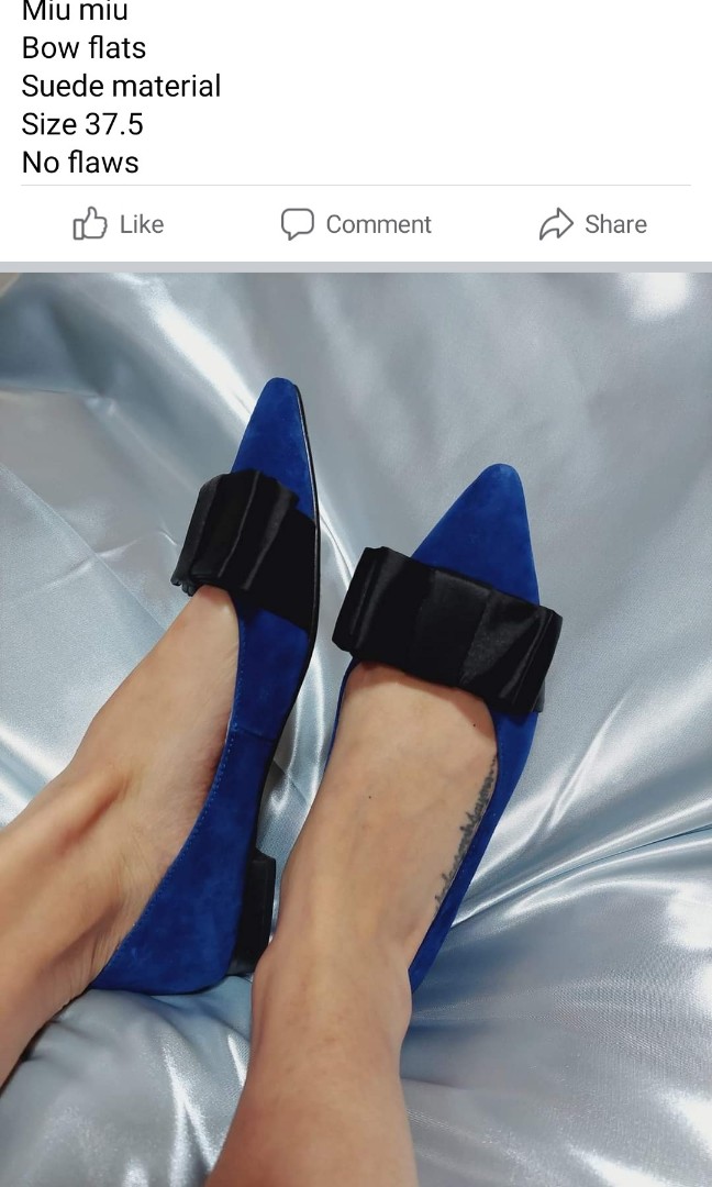 Miu miu bow flats new arrivals