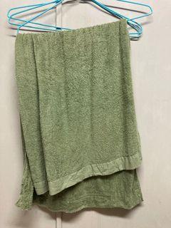 [MUJI無印良品]棉圈絨小浴巾綠色 Green bath towel