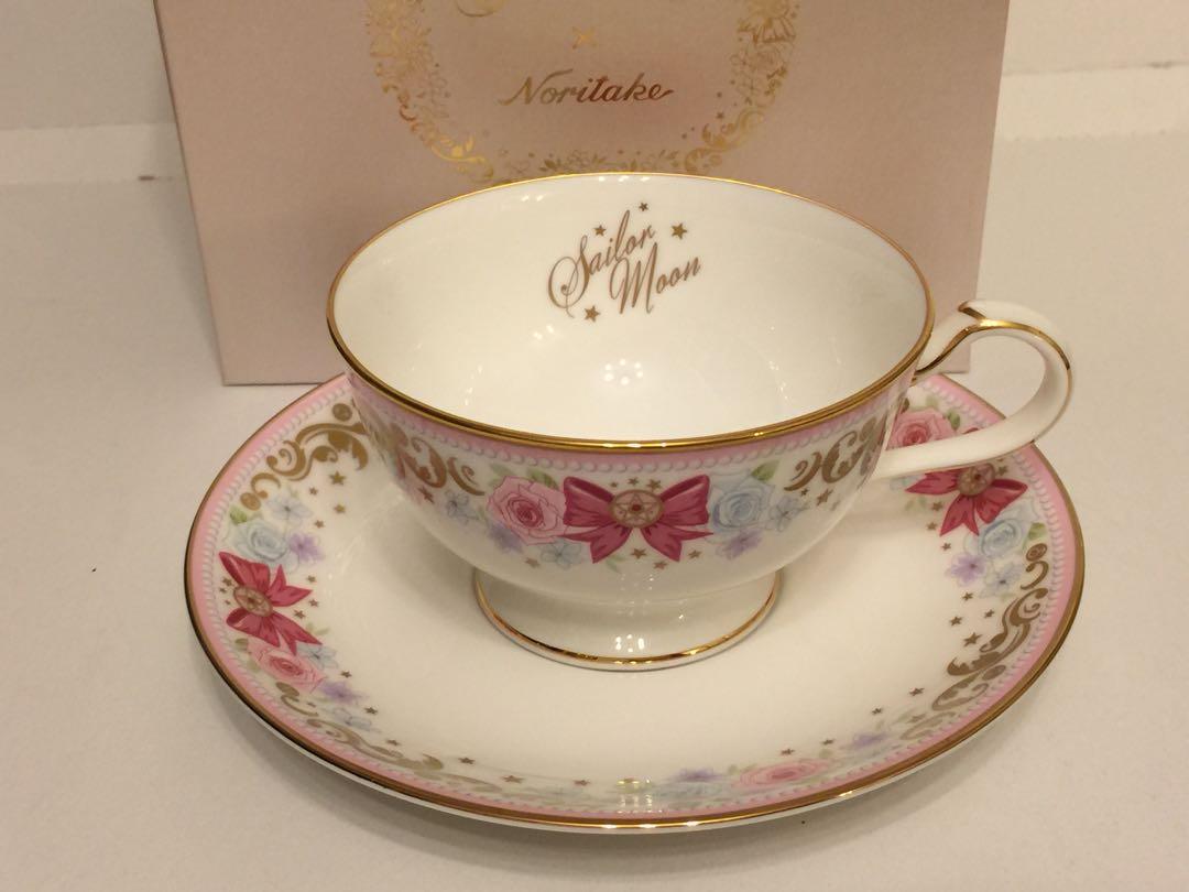 Noritake x Sailor Moon tea cup and saucer set 2015, 絕版, 傢俬＆家居, 廚具和餐具