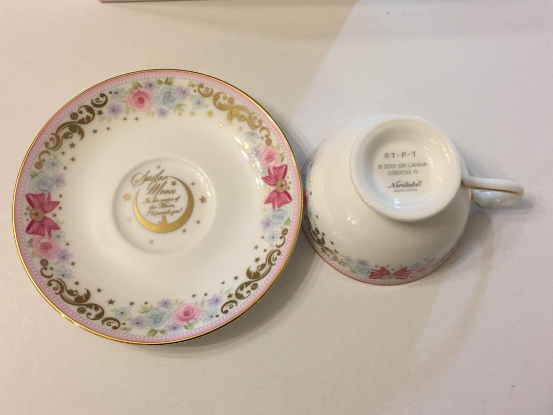 Noritake x Sailor Moon tea cup and saucer set 2015, 絕版, 傢俬＆家居, 廚具和餐具