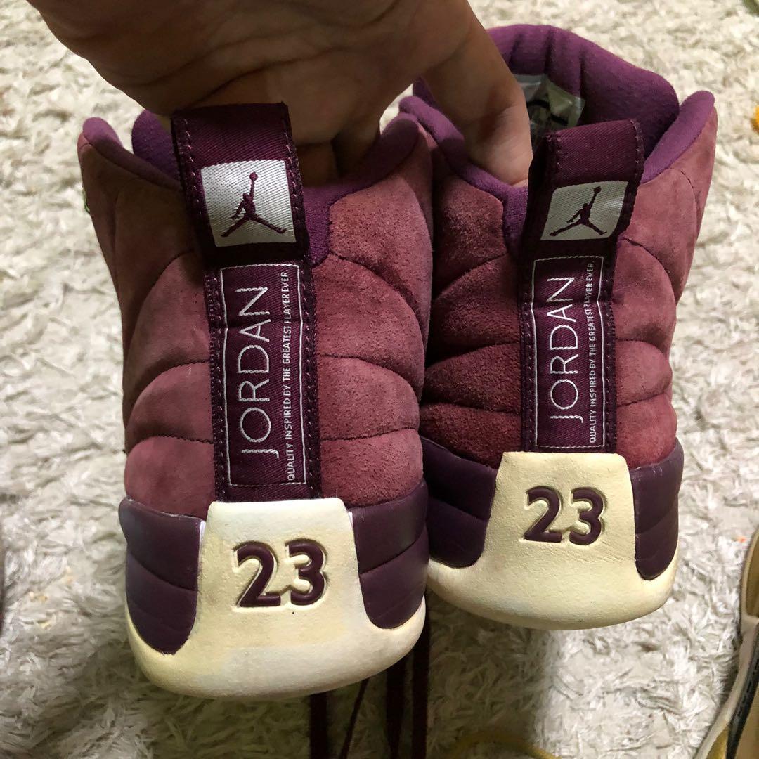 Nike Air Jordan 12 Bordeaux Men s Fashion Footwear Sneakers on