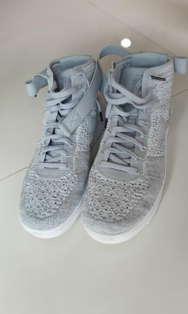 Nike Airforce One Flyknit in grey Men s Fashion Footwear