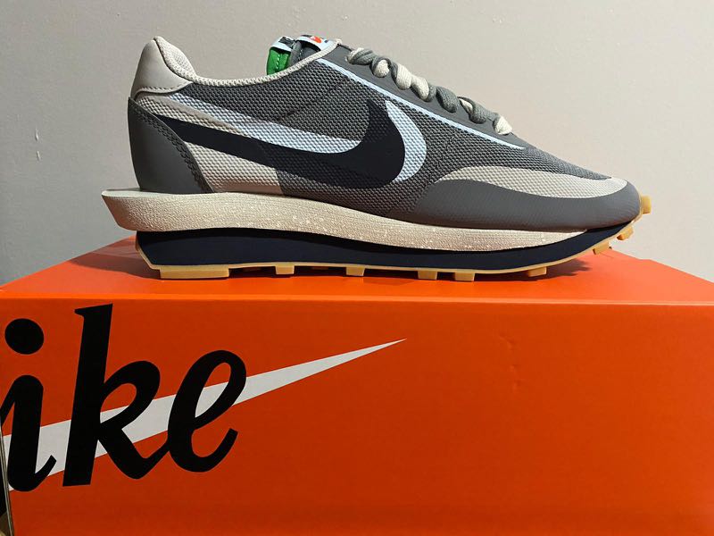 Nike LD Waffle Sacai CLOT Kiss of Death Cool Grey, Men's Fashion, Footwear,  Sneakers on Carousell