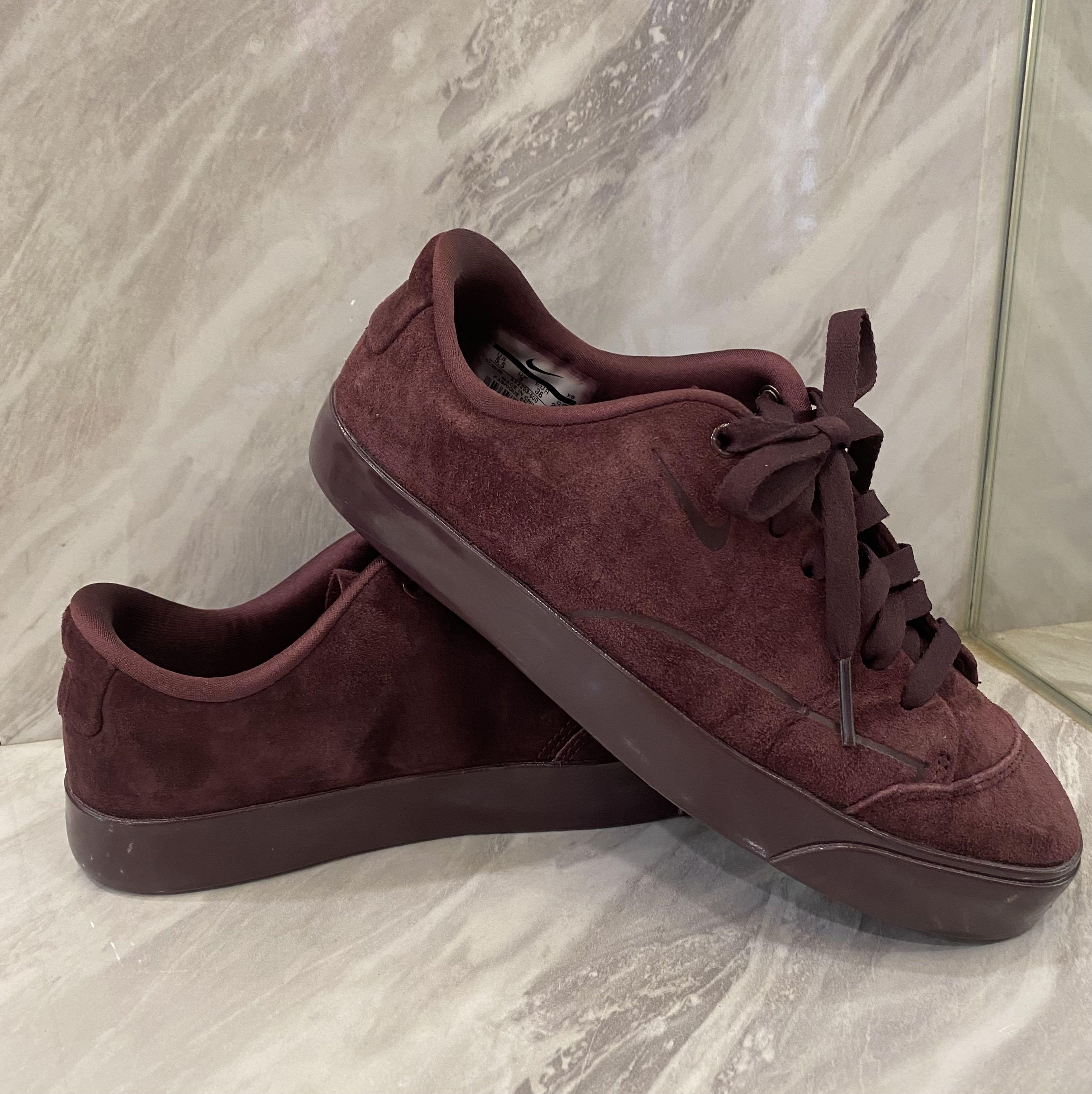 Red hotsell suede sneakers