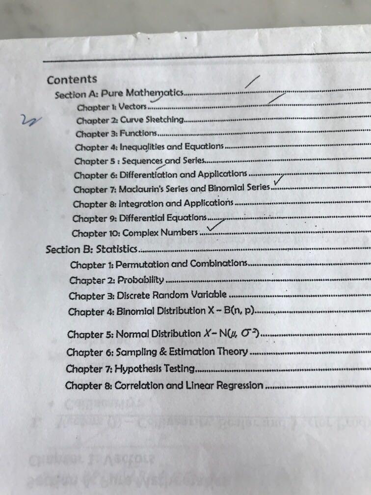NYJC H2 Math Summary Notes, Hobbies & Toys, Books & Magazines ...
