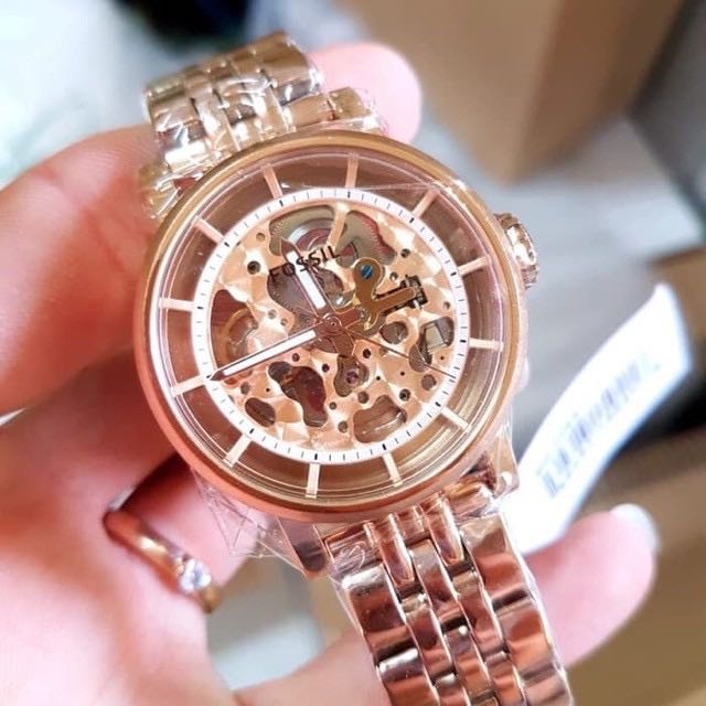 Fossil Watch Women Rosegold Automatic 