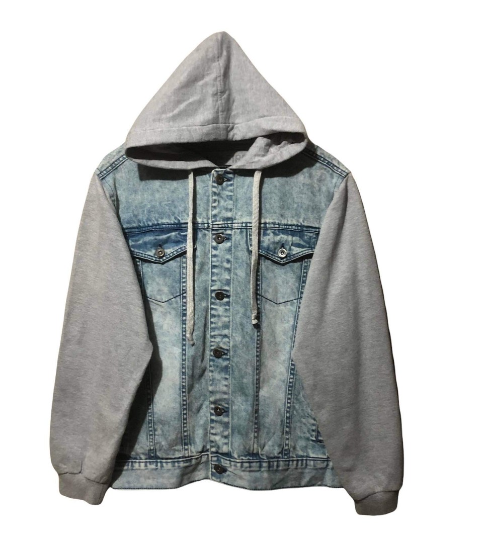 Original RING OF FIRE Denim Jacket With Hood Men s Fashion Coats