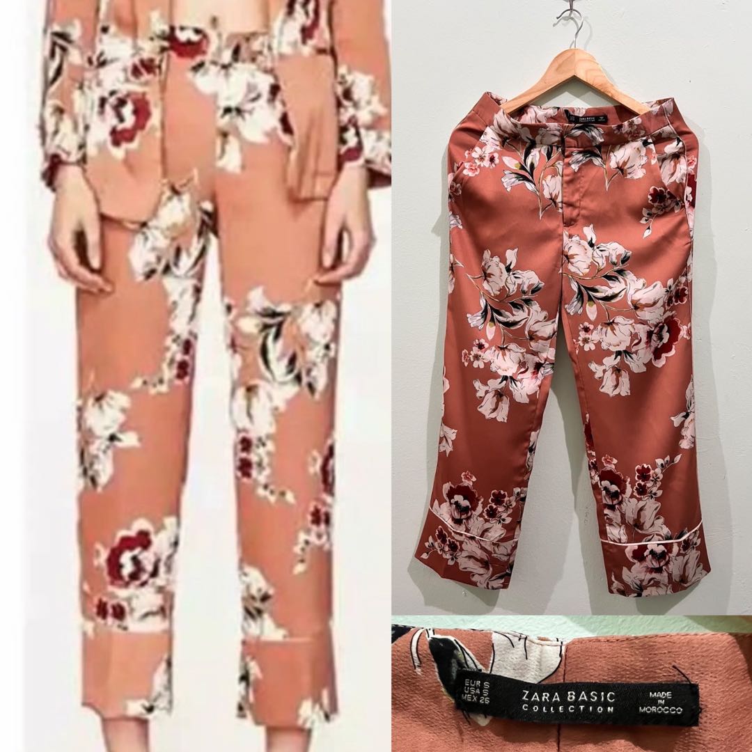 Satin printed pants - Women