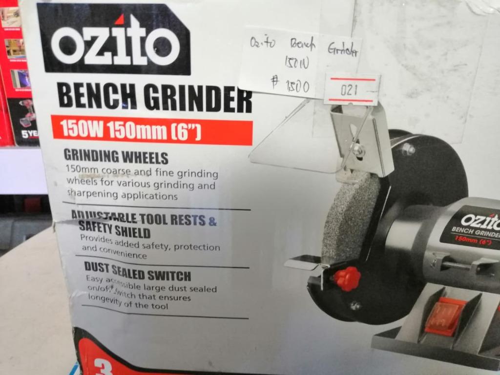 Ozito Bench Grinder 150W (Category: Construction Tools & Equipment) located in San Pedro. Submitted by aus-plus (Listing ID 1136045276, Image 1). Description: Ozito Bench Grinder 150W.