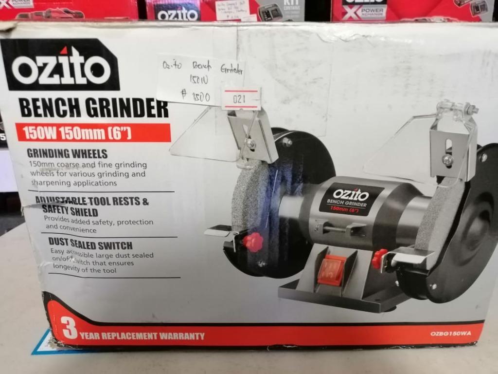 Ozito Bench Grinder 150W (Category: Construction Tools & Equipment) located in San Pedro. Submitted by aus-plus (Listing ID 1136045276, Image 3). Description: Ozito Bench Grinder 150W.