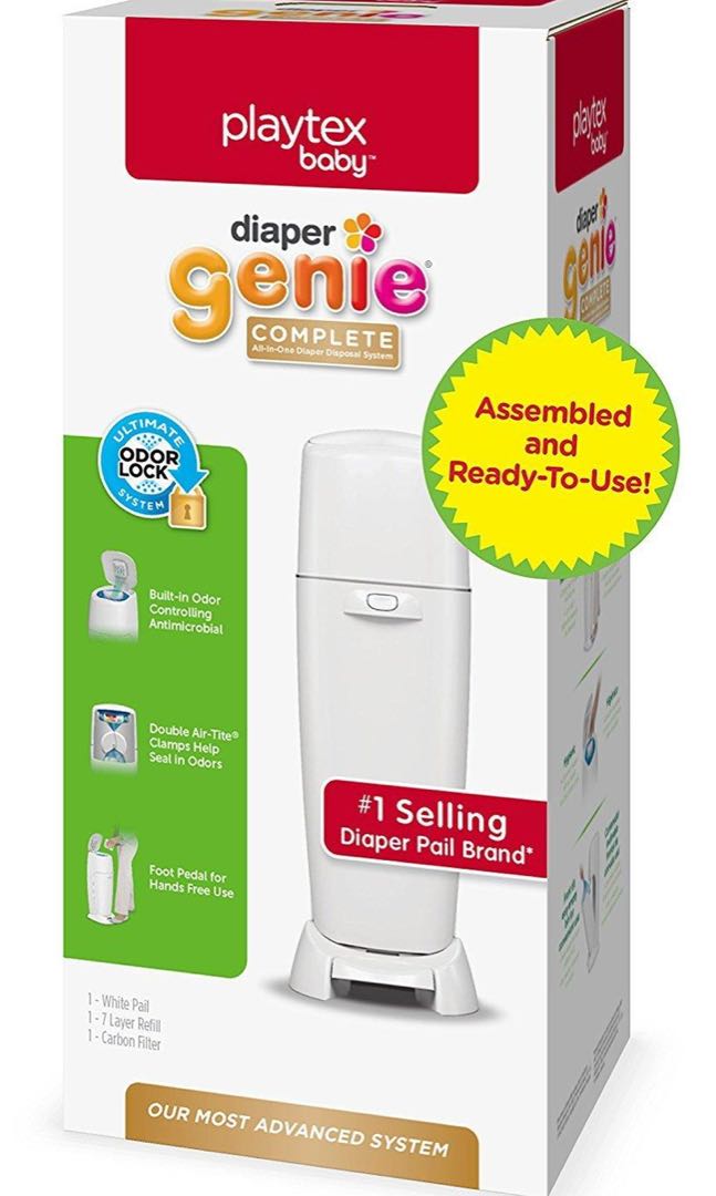 Playtex Diaper Genie Complete Pail with BuiltIn Odor Controlling