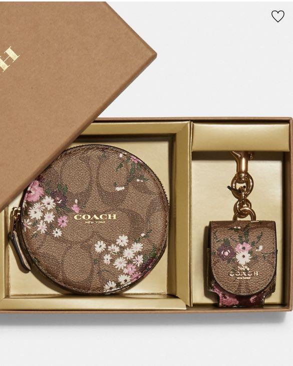 (PREORDER) COACH BOXED TECH ORGANIZER AND WIRELESS EARBUD BAG CHARM SET