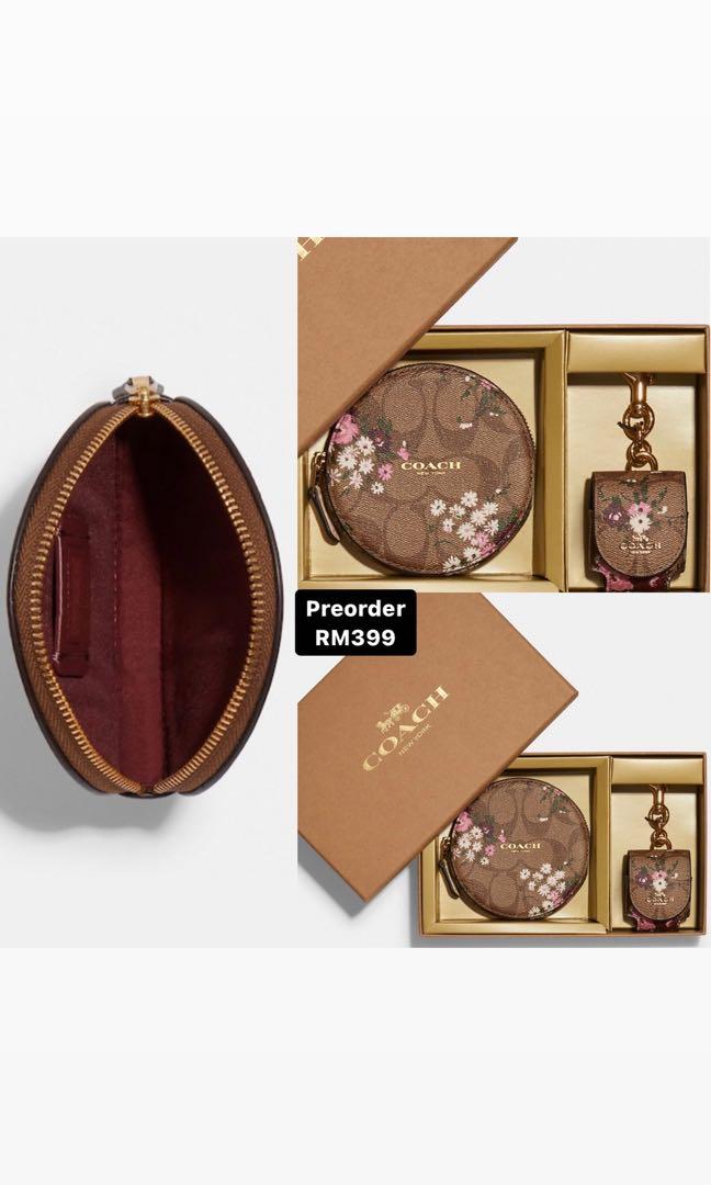 (PREORDER) COACH BOXED TECH ORGANIZER AND WIRELESS EARBUD BAG CHARM SET