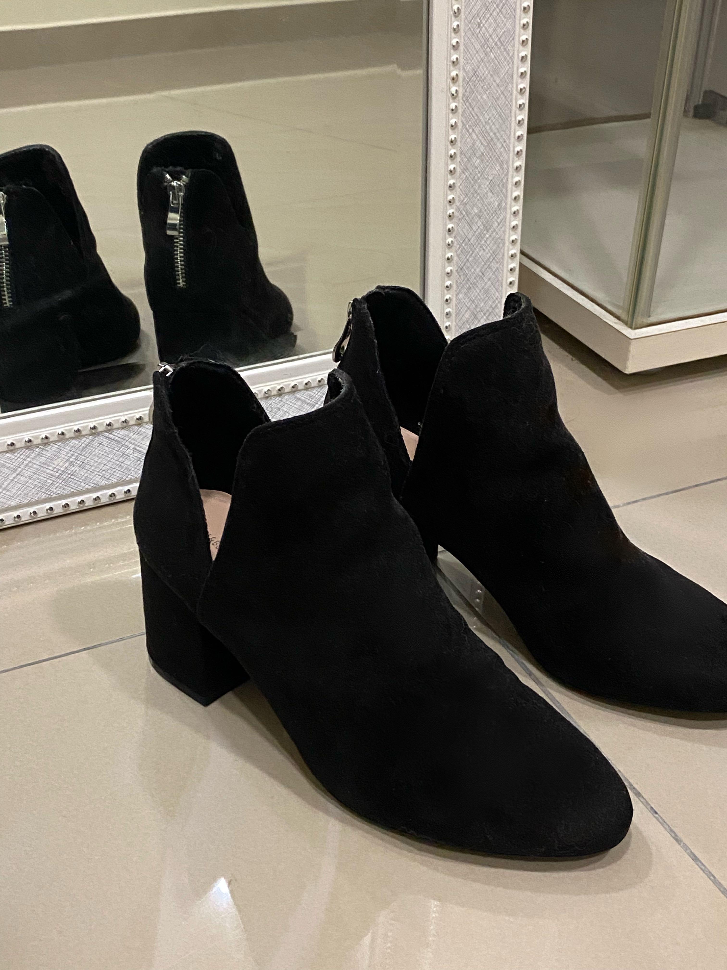 pull and bear black ankle boots