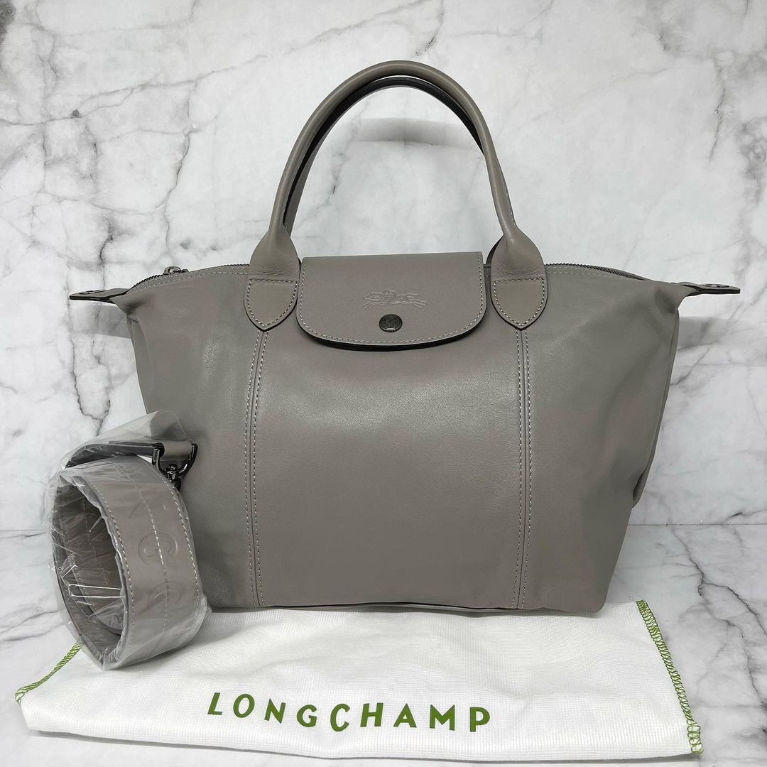 READY STOCK LC LE PLIAGE CUIR TOP HANDLE SMALL TURTLE DOVE Barang Mewah Tas Dompet di Carousell