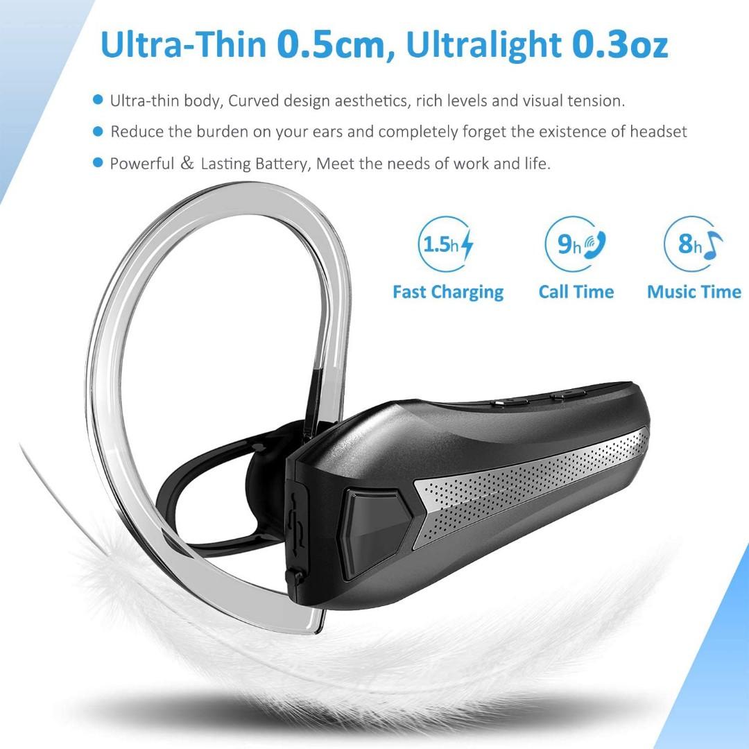 Samnyte Bluetooth Dual CVC 8.0 Noise Reduction Microphone Bloothooth  Earpiece V5.0 for Drivers, Audio, Headphones \u0026 Headsets on Carousell