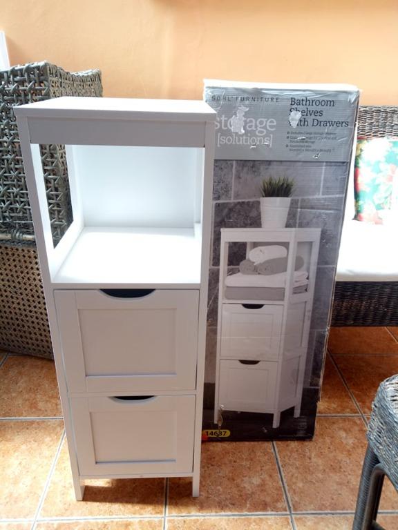 SOHL Furniture Bathroom Shelves with Drawers ALDI not IKEA, Songmics