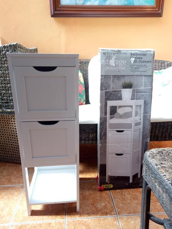 SOHL Furniture Bathroom Shelves with Drawers ALDI not IKEA, Songmics